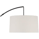 Modern Arc Floor Lamp with White Linen Shade