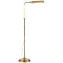 Adjustable-Aged Brass Pharmacy-Style LED Floor Lamp