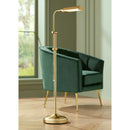 Adjustable-Aged Brass Pharmacy-Style LED Floor Lamp