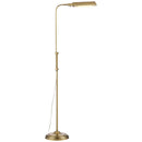 Adjustable-Aged Brass Pharmacy-Style LED Floor Lamp