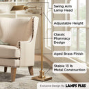 Adjustable Swing-Arm Pharmacy-Style Floor Lamp